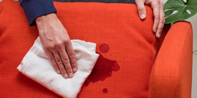 removal of stains from upholstery